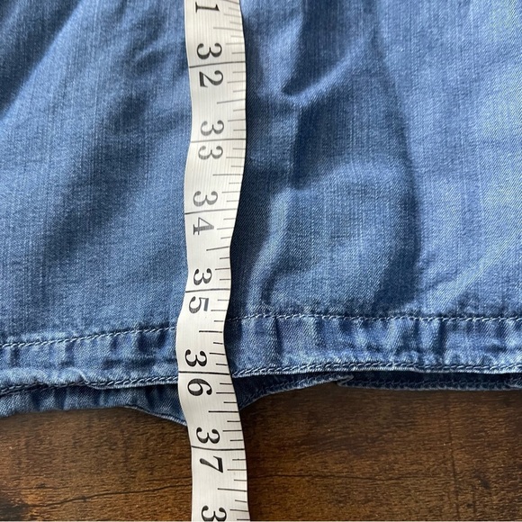 Mountain Warehouse 100% Tincel chambray knee length dress SZ 6 blue lightweight - Picture 12 of 13